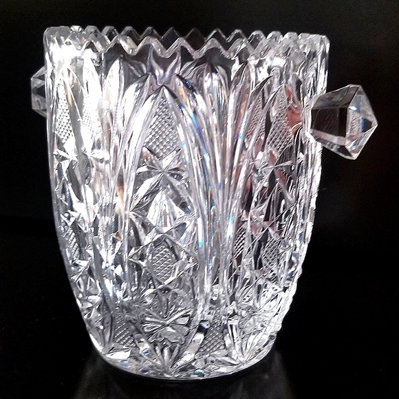 American Brilliant Cut Glass Ice Bucket/Champagne Holder Antique - Picture 3 of 13